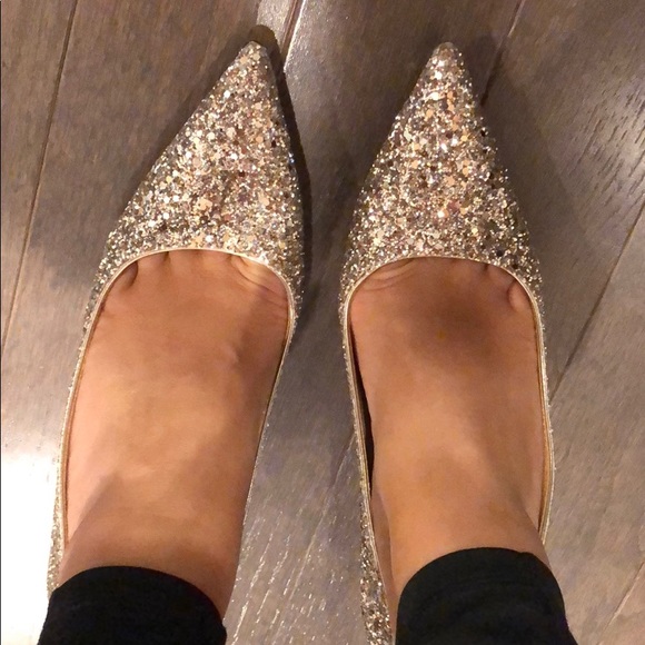 Gold glitter heels - Picture 2 of 5